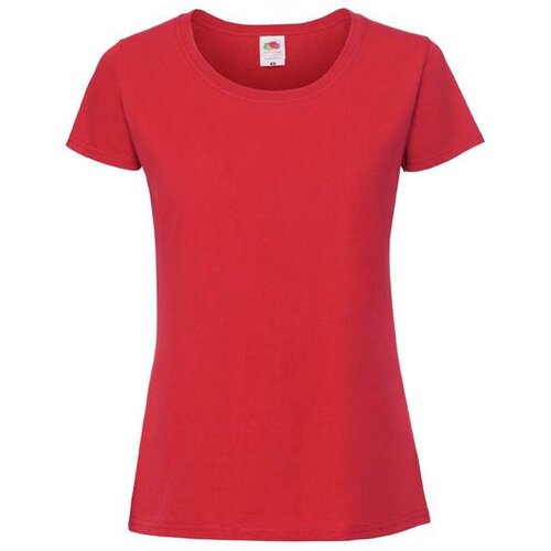 Fruit Of The Loom Czerwona koszulka damska Iconic 195 Ringspun Premium Premium Cijene
