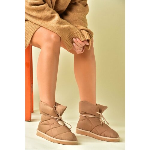 Fox Shoes Women's Camel Fabric Casual Boots Slike
