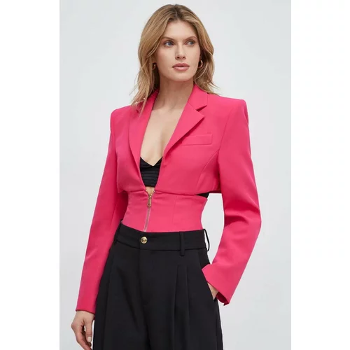 Versace Jeans Couture Sako boja: ružičasta, jednoredno zakopčavanje, bez uzorka