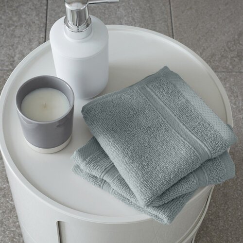 Catherine Lansfield Pra&amp;scaron;no zelene frotirne bombažne brisače v kompletu 2 ks 30x30 cm Zero Twist &amp;ndash; Slike
