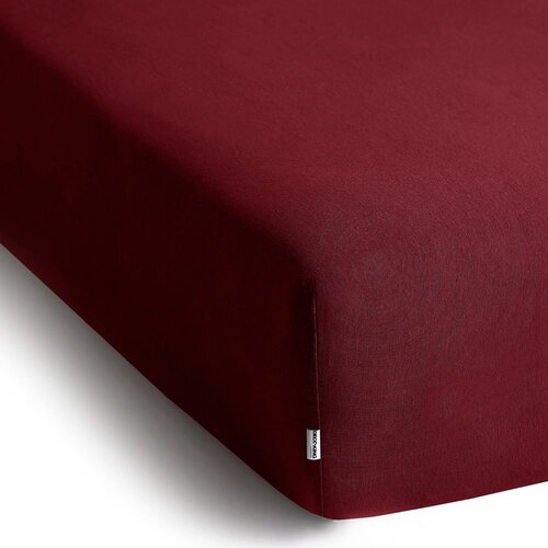 DecoKing Bordo rdeča napenjalna rjuha iz jerseyja 220x200 cm Amber &amp;ndash; Slike