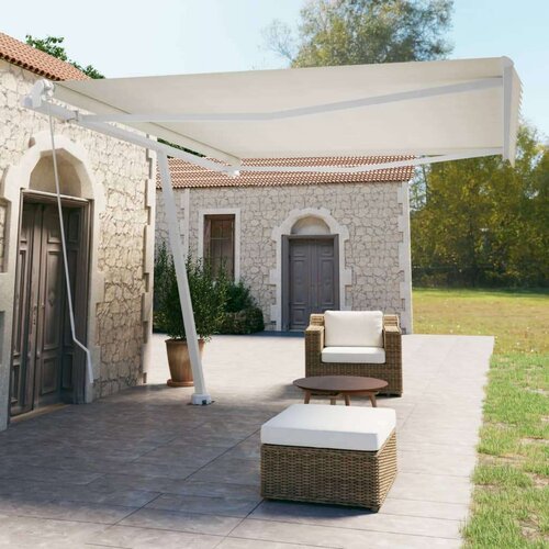  Prostostoječa ročno zložljiva tenda 450x350 cm krem, (20729109) Cene