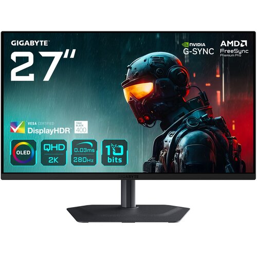 Gigabyte MO27Q2A računalni monitor 68,6 cm (27&amp;quot;) 2560 x 1440 pikseli Quad HD QD-OLED Črna Slike