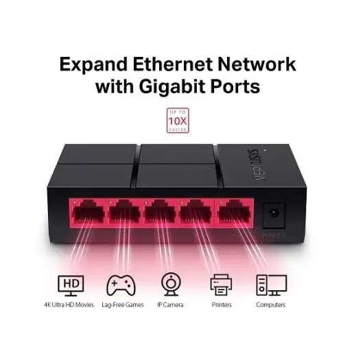 Mercusys 101001000 5-port ms105g Switch ( US106 ) Cene