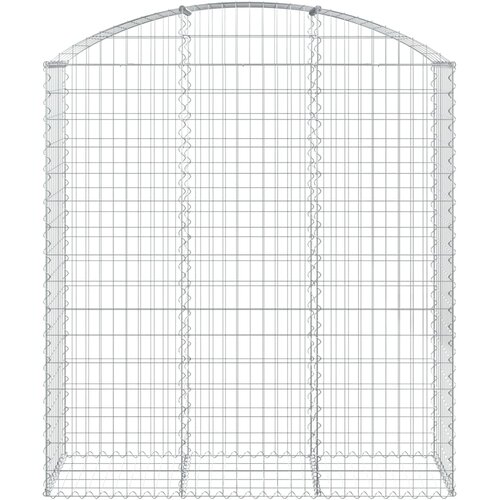  Gabionska ko&amp;scaron;ara s lukom 150x50x160/180 cm pocinčano željezo Slike