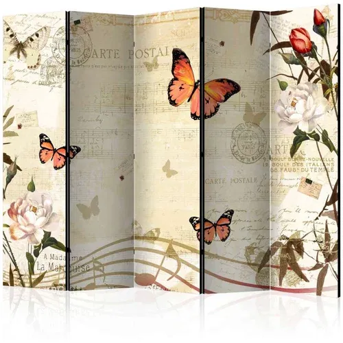  Paravan u 5 dijelova - Melodies of butterflies II [Room Dividers] 225x172