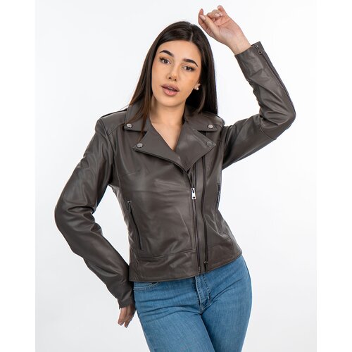 La Force Fashion Kožna jakna Dian - Tamno siva Cene