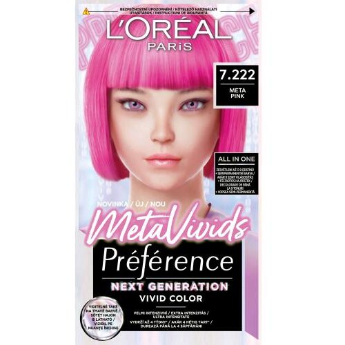 L´Oréal Paris Préférence Meta Vivids barva za lase 75 ml Odtenek 7.222 meta pink za ženske Cene