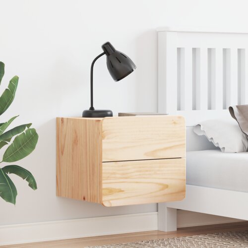  Noćni ormarić 2 pcs Smeđa 39 x 34 x 33 cm Masivna borovina Cijene