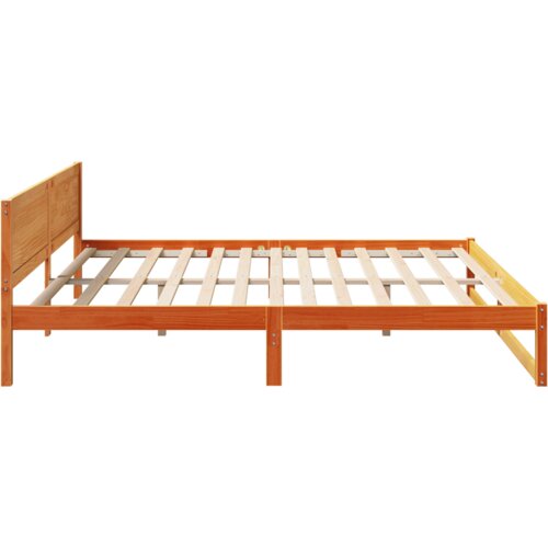  Konstrukcija postelje Rjava 200 x 200 cm Trden borov les, (5000022987) Slike