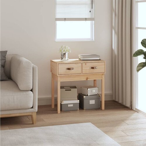 The Living Store Konzolna mizica 76,5x40x75 cm trdna borovina - Konzolna Mizica, (21662807) Cene