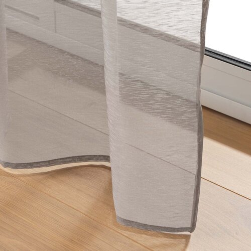 Douceur d int&amp;eacute;rieur Smeđa prozirna zavjesa 140x240 cm Lissea &amp;ndash; Slike