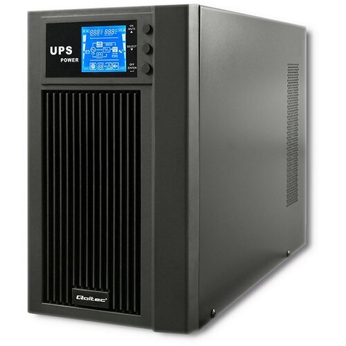 Qoltec Zasilacz awaryjny UPS On-line | Pure Sine Wave | 3kVA | 2.4kW | LCD | USB Cijene