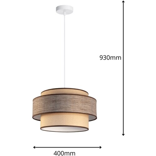  Visilica na sajli GRACE 1xE27/60W/230V prečnik 40 cm bež/braon Slike