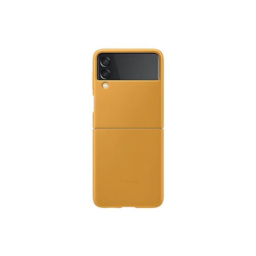 Samsung Usnjena torbica za Galaxy Z Flip3, gorčično rumena Slike
