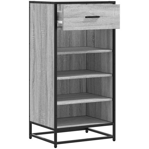  Stalak za cipele boja hrasta 48x38x97,5 cm konstruirano drvo Siva Slike