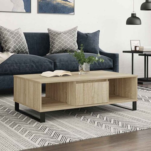  Stolić za kavu boja hrasta 104 x 60 x 35 cm konstruirano drvo Smeđa Cijene