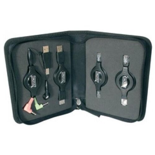 Digitus Kabel Set aufrollbar 5-teilig 1xRJ11 M/M 1xUSBA M/F 1xUSB Adap. AM/BM 1xMic+SPK/3.5mm Kabel 1,2m Cene