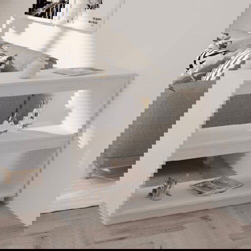VidaXL Ormarić za knjige bijeli 80 x 35 x 71 cm od masivne borovine Slike