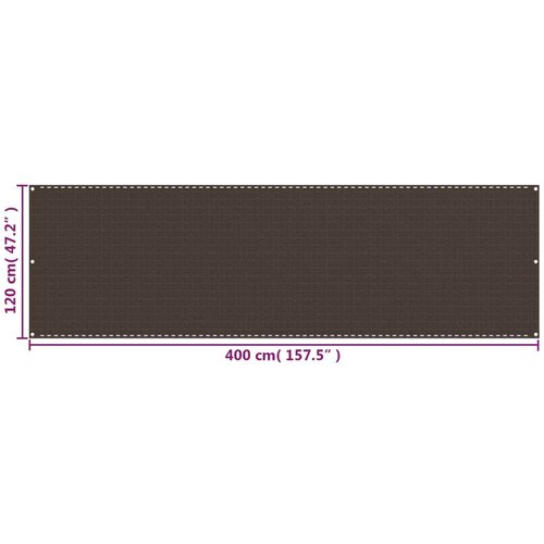  zastor smeđi 120 x 400 cm HDPE Slike