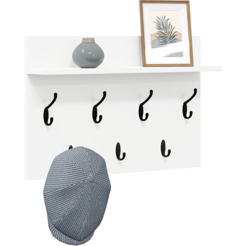  Vje&amp;scaron;alica za kapute na zidu s policom Zidne s pohranom Bijelo 60 x 40 x 12 cm Slike