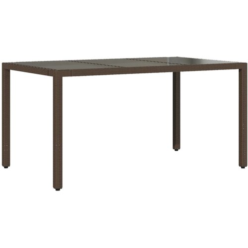  5-dijelni vrtni bistro set od poliratana s jastucima smeđi Smeđa 150 x 90 x 75 cm Slike