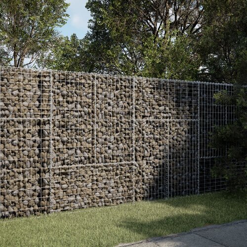 vidaXL Gabionska košara s pokrovom 200x100x150 cm pocinkano železo Cene