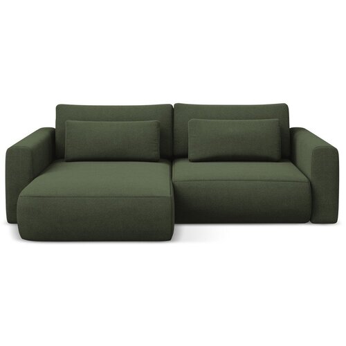 Makamii Kaki zelena sklopiva/s prostorom za odlaganje kutna garnitura (s lijevim kutom/s ležaljkom) Kapua – Cijene