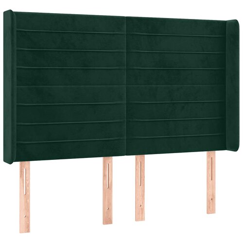  LED uzglavlje tamnozeleno 147x16x118/128 cm bar&amp;scaron;unasto Slike