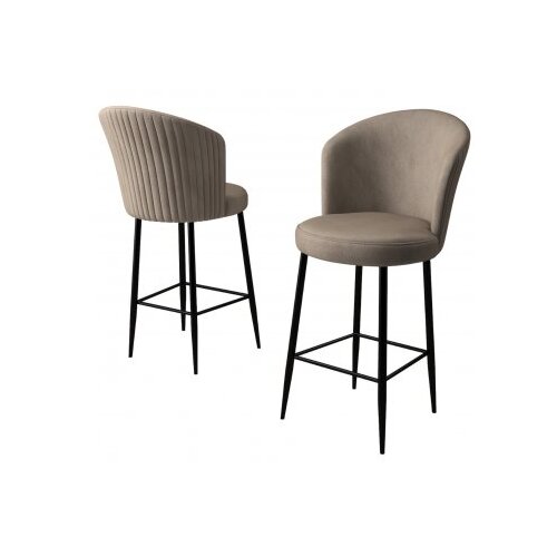 Hanah home set 4 barske stolice fora cappuccino black Slike