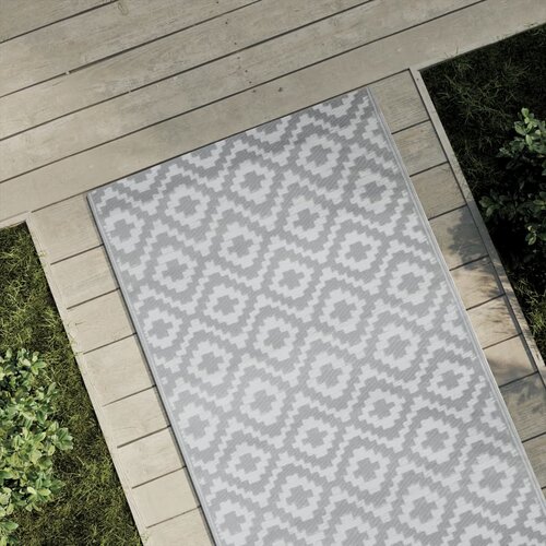 vidaXL Zunanja preproga siva 80x150 cm PP Cene