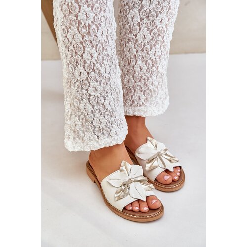Lewski Shoes Sandals With Decoration Natural Leather Zazoo 3667 White Cene