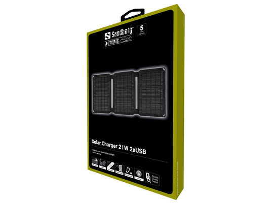 Sandberg Napelem ploča - Solarni punjač 21W 2xUSB (vanjski; 2xUSB-A) Slike