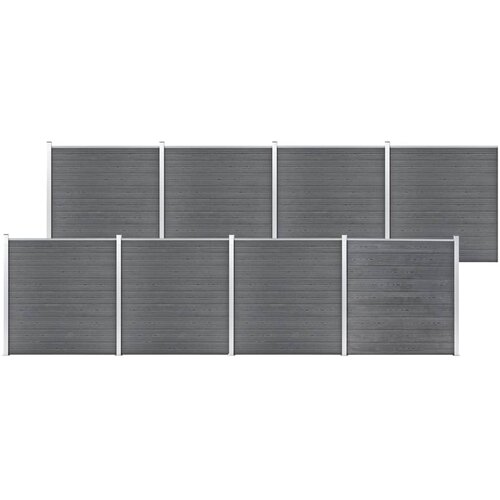 vidaXL vrtna ograda WPC 1391 x 186 cm siva Cijene