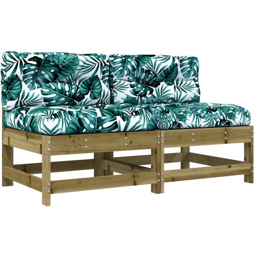 Maison Chic Sredinski kavč - Sofa - Kanape z blazinami 2 kosa impregnirana borovina, (21726980) Slike