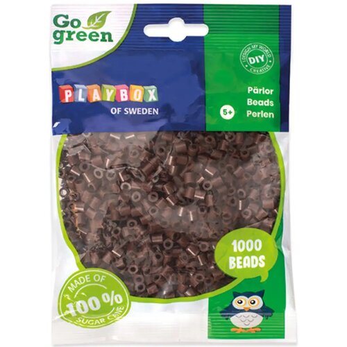 Playbox Go Green 5mm MIDI peglajuće perle, 1000 komada u smeđoj boji Cene