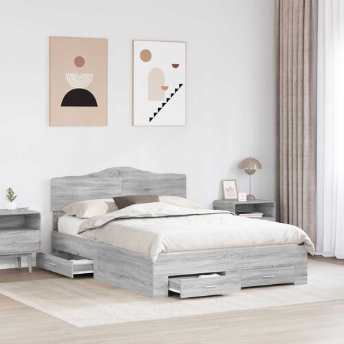  Krevetna konstrukcija Siva Sonoma 140 x 190 cm Slike