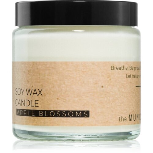 The Munio Apple Blossom di&amp;scaron;eča sveča z lesenim stenjem 100 ml Slike