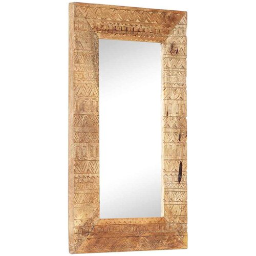  Ručno izrezbareno ogledalo 80 x 50 x 2,5 cm masivno drvo manga Slike
