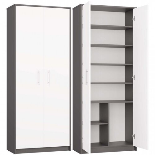 TOP E SHOP Polica Oliv 2D ANTRACIT BELA, (21960640) Cene