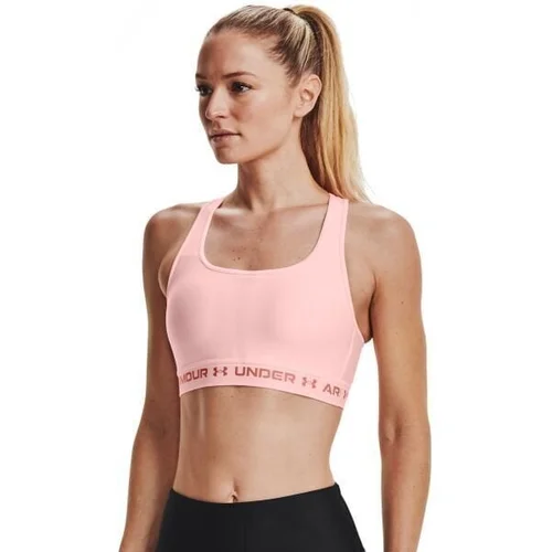 Under Armour Women's Armour Mid Crossback Sports Bra Beta Tint/Stardust Pink XL Aktivno spodnje perilo