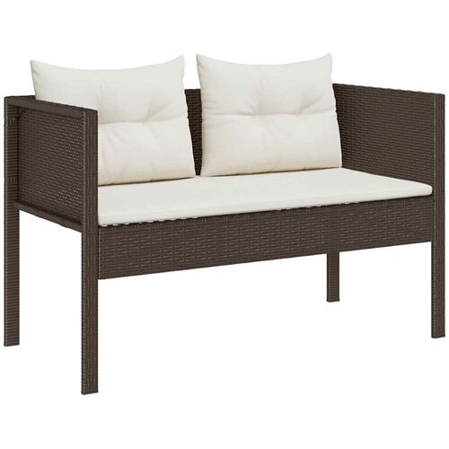  Sjedeća garnitura za vrt 6 kom. Smeđa i krem poliratan 84 x 45 x 35 cm Slike