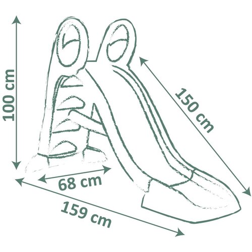 Smoby tobogan KS z vodo srednji-zelen, 159 x 69 x 100 cm Slike