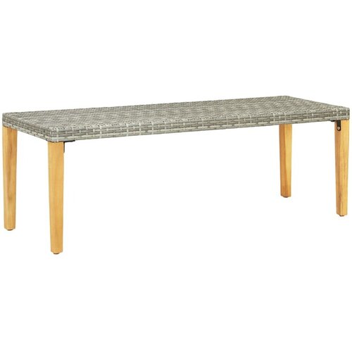  Vrtna klop 80 cm poli ratan siva Slike
