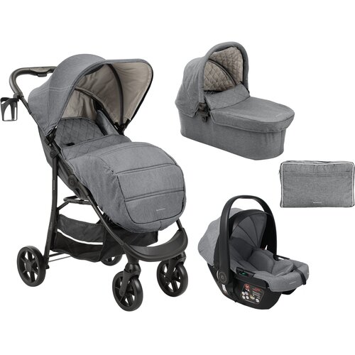 Kikka Boo kolica SELINA premium set 3in1 sa I-SIZE autosedi&amp;scaron;tem i tvrdom korpom light grey Slike