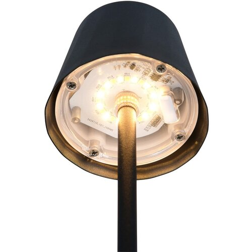  Mat črna LED namizna svetilka s kovinskim senčilom (vi&amp;scaron;ina 21 cm) Diaz &amp;ndash; Slike
