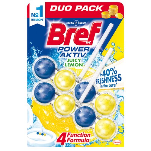 Bref Power Aktiv Lemon 4 funkcije WC osveživač 2x51g Cene