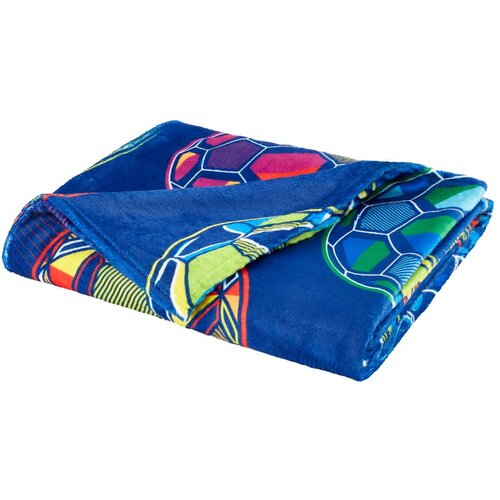 Catherine Lansfield Plava deka za bebe od mikropliša 130x170 cm Bright Football – Cijene