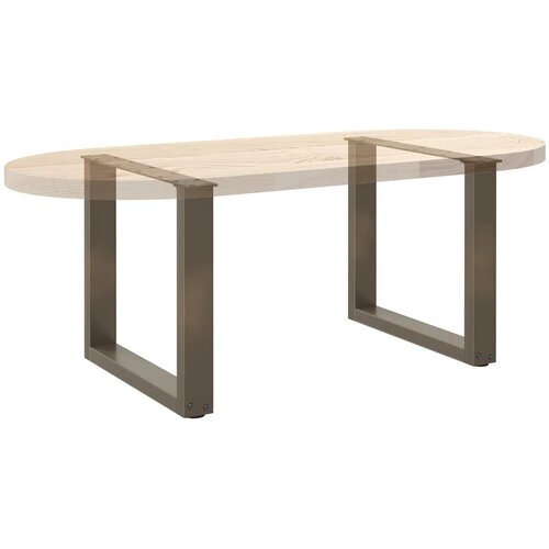 Noge za klub stolić U-oblik 2 kom Prirodni čelik 50 x (42-43) cm Čelik Slike