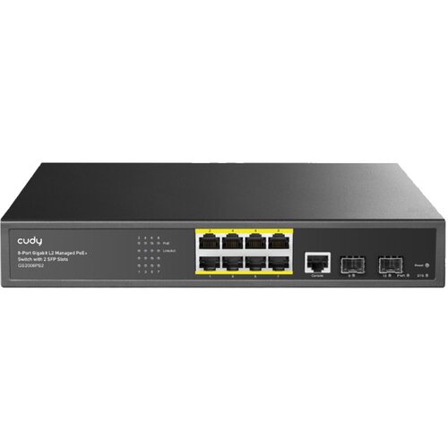 Cudy GS2008S2 8-Port layer 2 managed gigabit switch with 2 gigabit sfp slots Cene